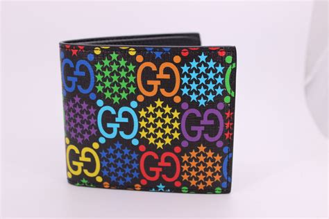 psychedelic gucci wallet|gucci wallet black leather.